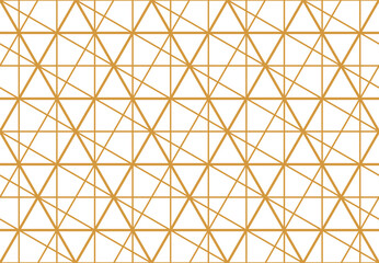 The geometric pattern with lines. Seamless vector background. White and gold texture. Graphic modern pattern. Simple lattice graphic design