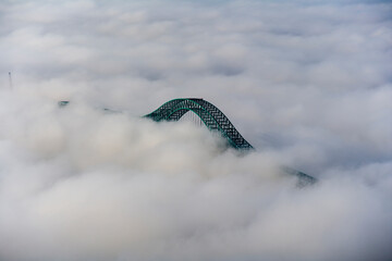 Autoroute de l'Énergie in Fog Quebec Canada