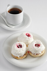 Cakes with coconut and coffee