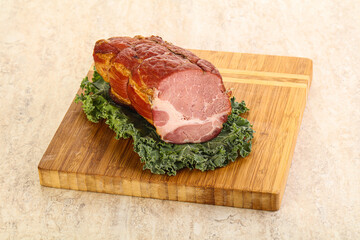 Delicous pork cured meat isolated