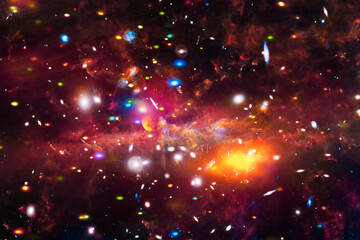 Fototapeta premium Marvelous galaxy in a deep space. The elements of this image furnished by NASA.