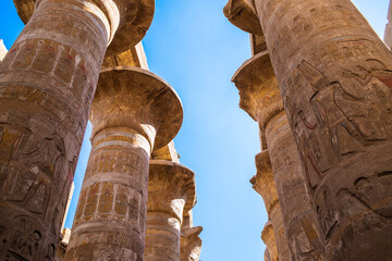 Ancient ruins of Karnak temple in Luxor. Egypt