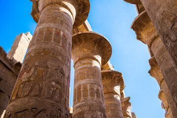 Ancient ruins of Karnak temple in Luxor. Egypt