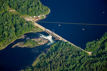 Naklejka premium Hydroelectric Dam Quebec Canada