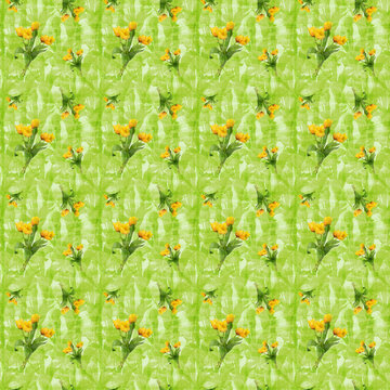 Yellow Flower digital surface pattern print paper