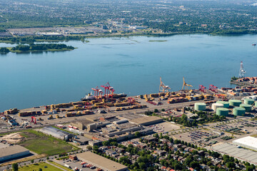 Montreal St Lawrence Waterfront Industries Quebec Canada