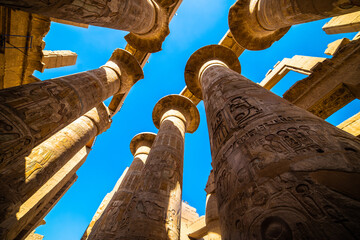 Luxor Temple, a large Ancient Egyptian temple complex located on the east bank of the Nile River 