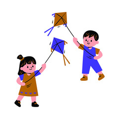 kids playing with kite, kites festival