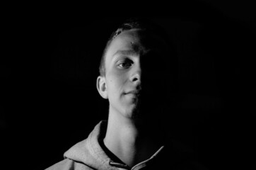 Narrow Lighting, and a white and black photo