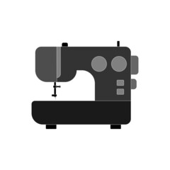 The icon of a sewing machine for sewing clothes on a white background.
