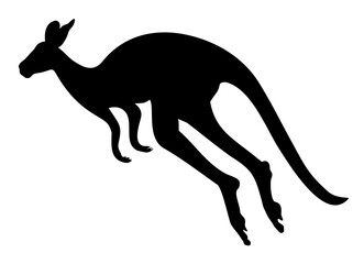 silhouette of kangaroo vector