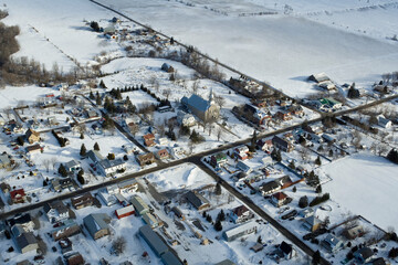 Rural Region West of Montreal in Winter Quebec Canada