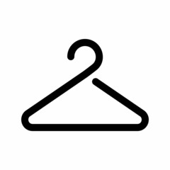 The hanger line icon. Clothes rack symbol. Cloakroom pictogram. Wardrobe sign. Vector graphics - obrazy, fototapety, plakaty
