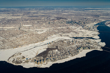 Nuns' Island Montréal and Region in Winter. Quebec Canada