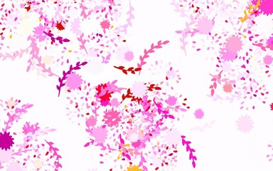 Light Purple, Pink vector natural background with flowers, roses.