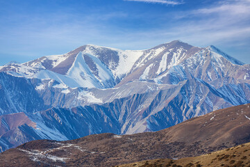Panorama of the Caucasus Mountains in Azerbaijan