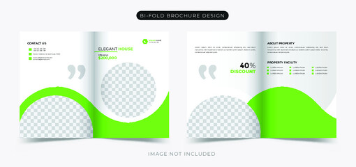 Corporate business bifold brochure template design