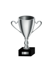 Silver trophy award. vector illustration