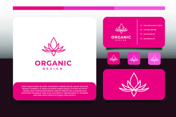organic logo and business card template