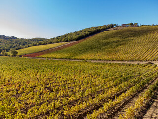 aerial view of the chianti in Tuscany