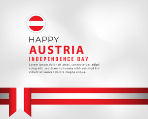 Happy Austria Independence Day October 26th Celebration Vector Design Illustration. Template for Poster, Banner, Advertising, Greeting Card or Print Design Element