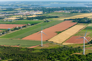 Wind Farm Electricity Generating Summerside Prince Edward Island Canada