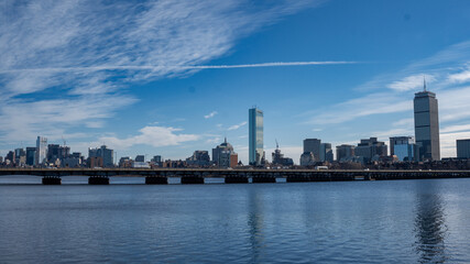 Fototapeta premium City skyline with a clear sky