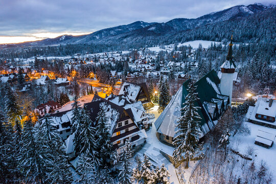 Winter in Zakopane Polish Tatra Mountains Podhale Region