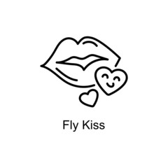 Fototapeta premium Fly Kiss Vector line icons for your digital or print projects.