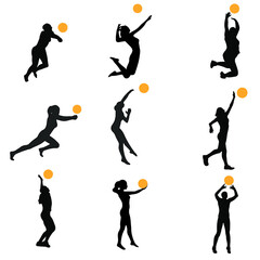 volleyball player draw