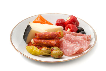 Spanischer Wurst- und Käseteller