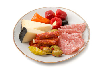 Spanischer Wurst- und Käseteller