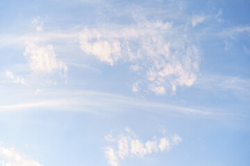 White clouds on the blue sky, perfect for the background.