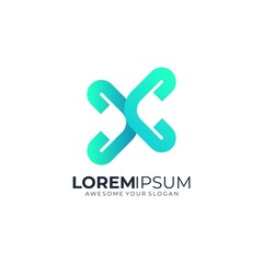 Letter X modern gradient logo