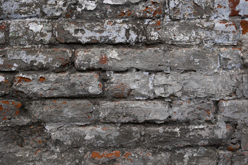 brick wall texture grunge background , close up