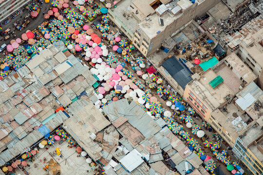 Thriving Market Place Village of Chiclayo in Lambayeque Region Peru