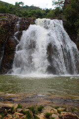 waterfall in the mountains