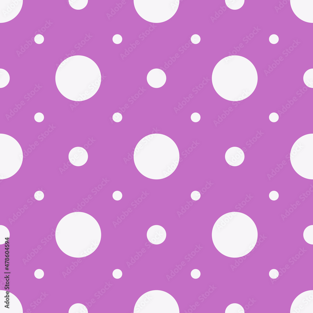 Aufkleber polka dots and pink color background pattern. vector seamless polka dot.
