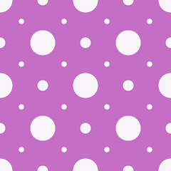 Polka dots and pink color background pattern. Vector seamless polka dot.