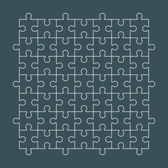 Puzzle simple piece template quality vector illustration cut