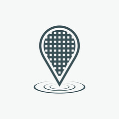 Map pin pointer Route Gps location icon Vector illustration cut