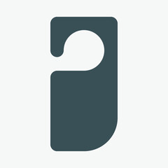 Blank hanger Door Clean Door Hanger Tags For Room In Hotel, Hostel, Resort quality vector illustration cut