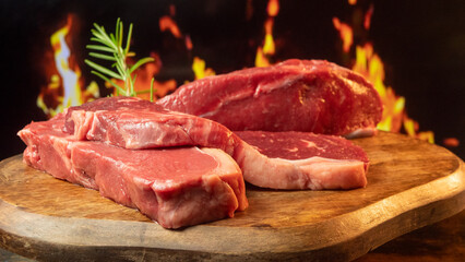 Raw piece of soup meat for delicious soup broth