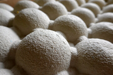 abstraktes Muster eines Kartons zur Lagerung von Äpfeln