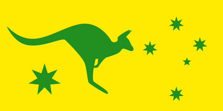 Alternative Australian Flag green and gold