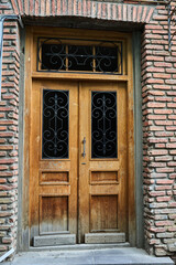 View of a Beautiful House Exterior and Front Door Seen on a Georgian Street