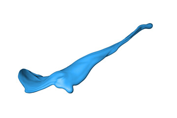 Light blue paint splash isolated on white background.