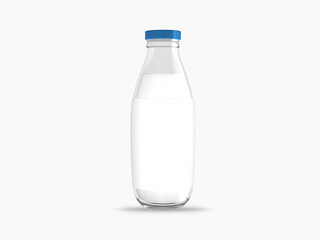 milk bottle 3d model mockup and product designs
