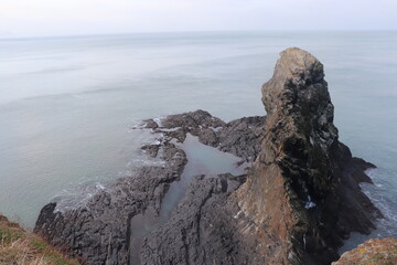 rocks and sea