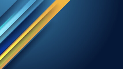 Modern blue and orange yellow abstract 3d presentation background
